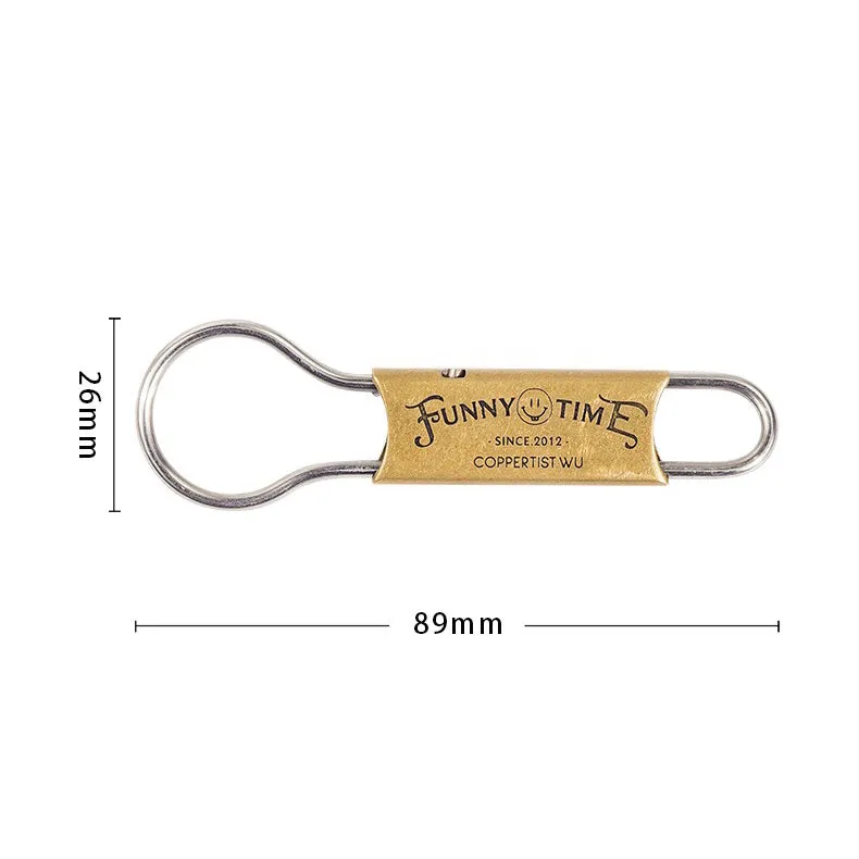 1930s Keyrings Brass Moto KeyChains Hook Keyring Moto Key Holder Key Chain Key Rings for Men