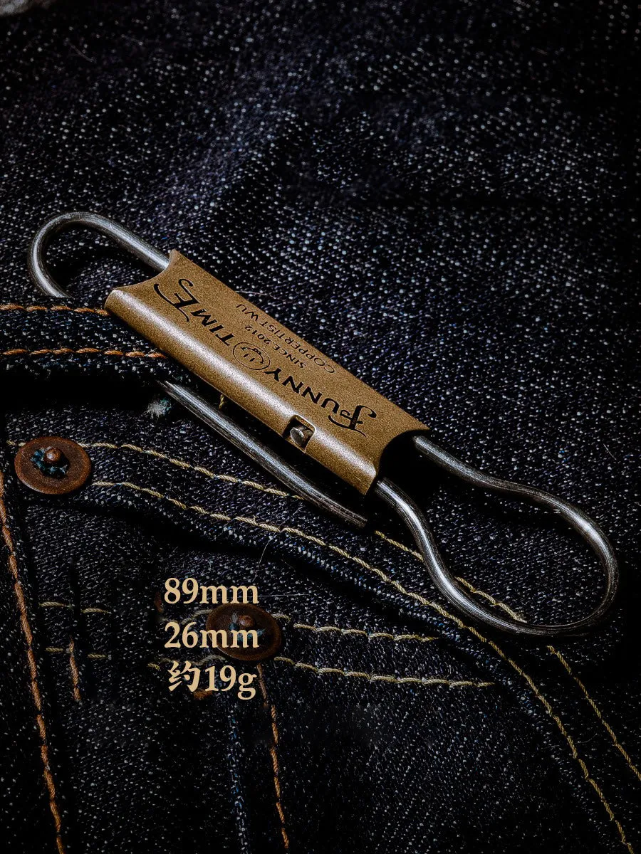 1930s Keyrings Brass Moto KeyChains Hook Keyring Moto Key Holder Key Chain Key Rings for Men