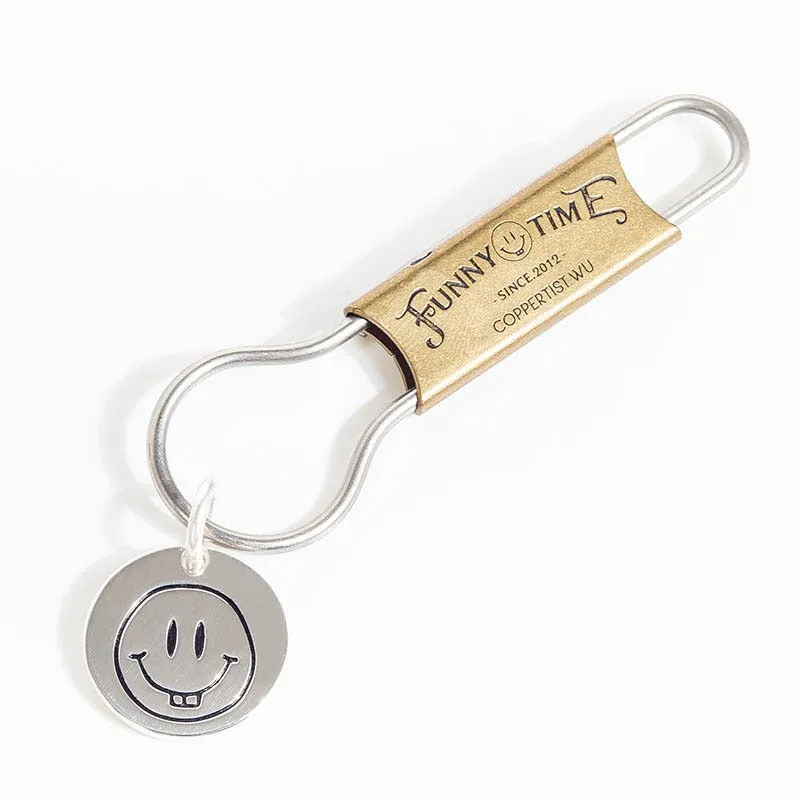 1930s Keyrings Brass Moto KeyChains Hook Keyring Moto Key Holder Key Chain Key Rings for Men