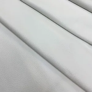 4oz (1.9mm) Pebble Cow Leather - Off White (per square foot)