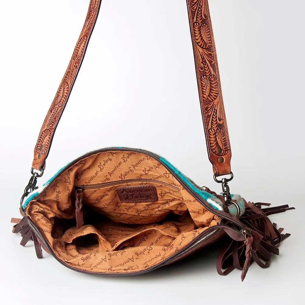 American Darling ADBGZ558 Signature Crossbody Hand Tooled Saddle Blanket Genuine Leather Women Bag Western Handbag Purse