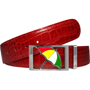 Arnold Palmer Crocodile Leather Belt in Red