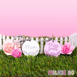 Bloom Personalised Mirror Keychain