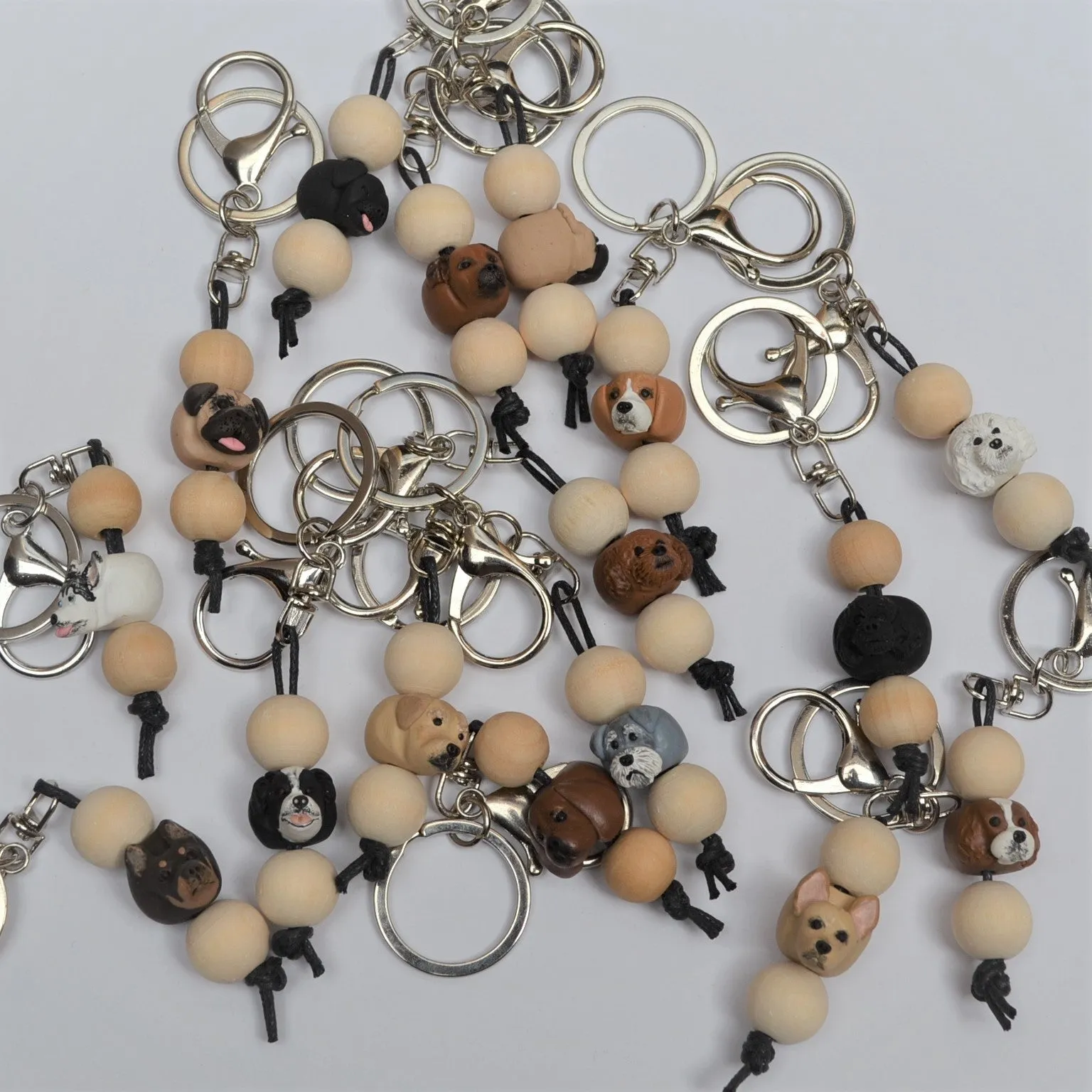 Chihuahua keyring - handmade polymer clay chihuahua keychain
