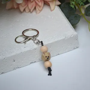 Chihuahua keyring - handmade polymer clay chihuahua keychain