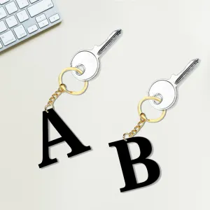 Custom Keychain Monogram Acrylic Key Chain Set of 2