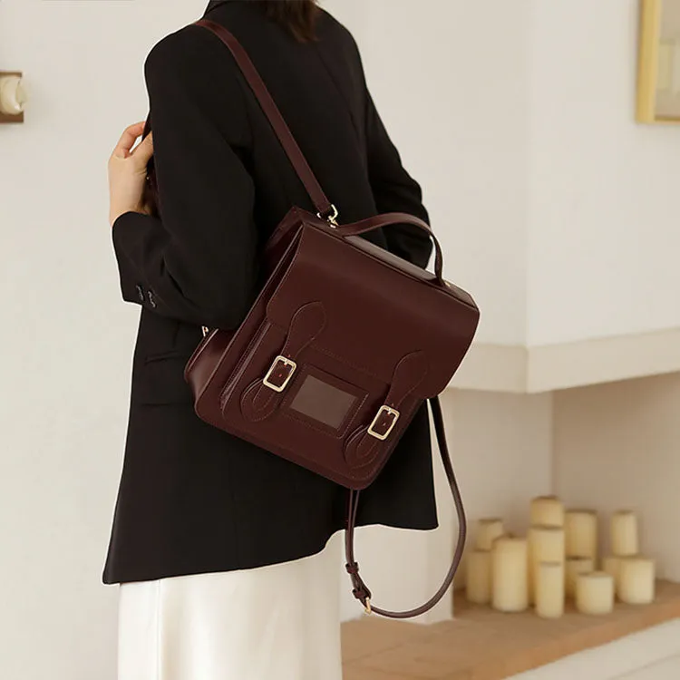 Cute Womens Blue Leather Backpacks Purses Small Rucksack Bags for Women