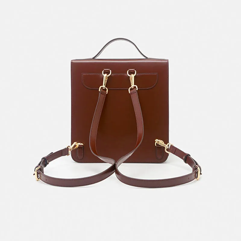 Cute Womens Blue Leather Backpacks Purses Small Rucksack Bags for Women
