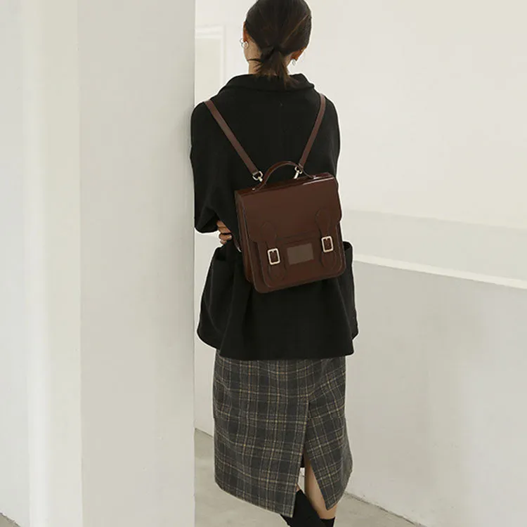 Cute Womens Blue Leather Backpacks Purses Small Rucksack Bags for Women