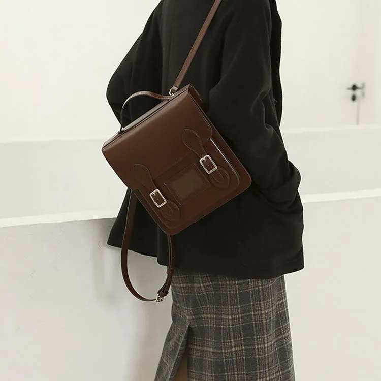 Cute Womens Blue Leather Backpacks Purses Small Rucksack Bags for Women