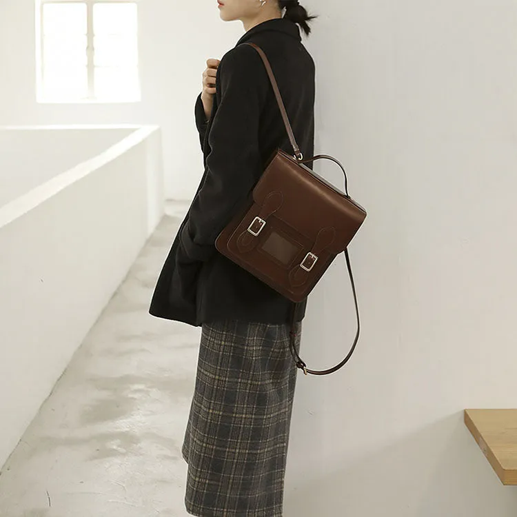 Cute Womens Blue Leather Backpacks Purses Small Rucksack Bags for Women