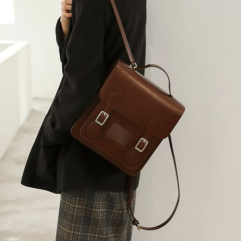 Cute Womens Blue Leather Backpacks Purses Small Rucksack Bags for Women