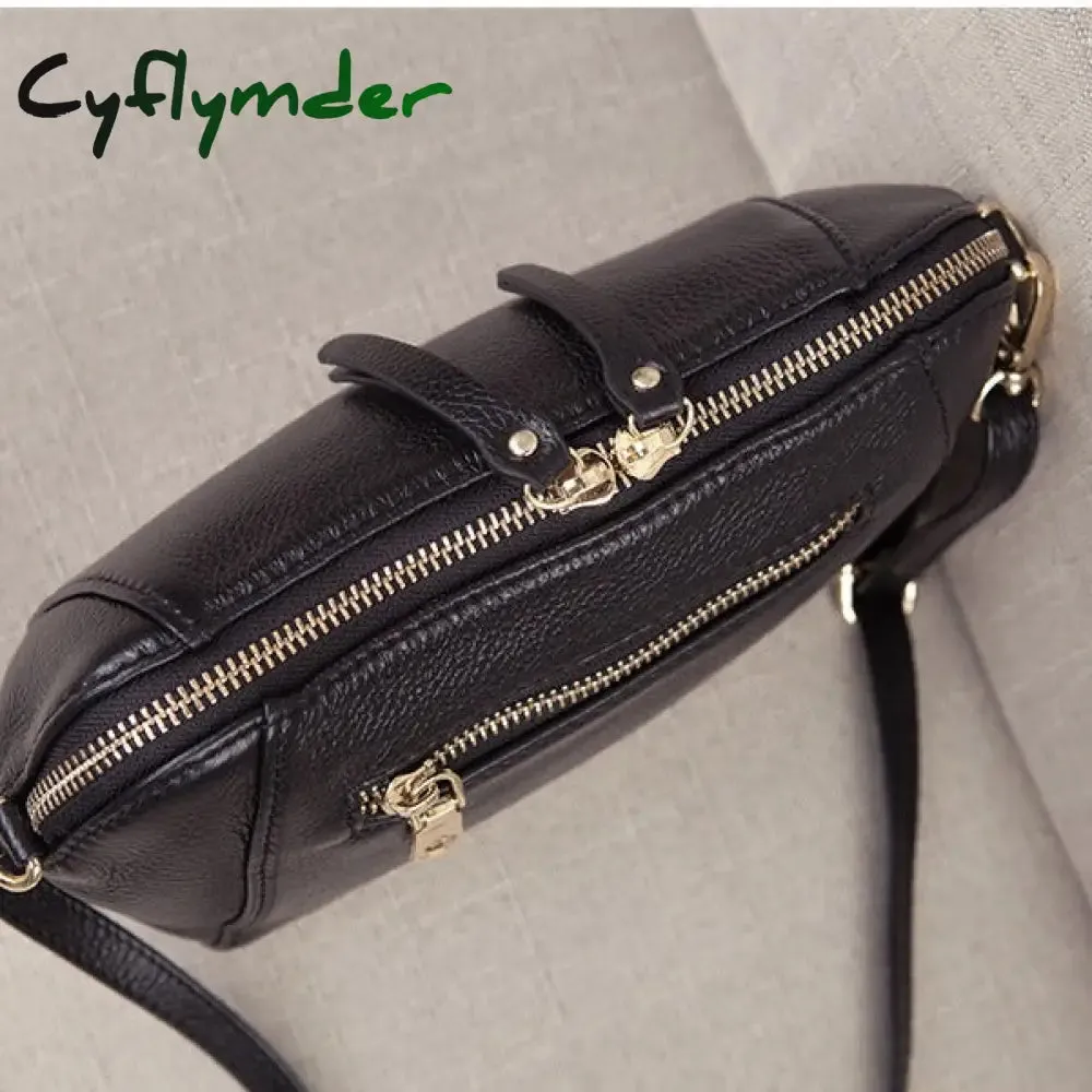 Cyflymder Genuine Leather Shoulder Bags for Women Luxury Handbag Fashion Ladies Shopping Totes Messenger Crossbody Bag Female Party Purse