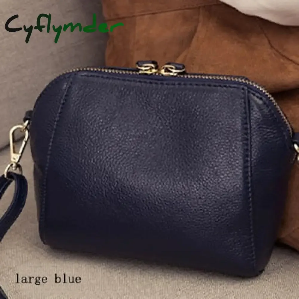 Cyflymder Genuine Leather Shoulder Bags for Women Luxury Handbag Fashion Ladies Shopping Totes Messenger Crossbody Bag Female Party Purse