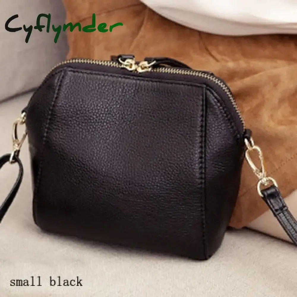 Cyflymder Genuine Leather Shoulder Bags for Women Luxury Handbag Fashion Ladies Shopping Totes Messenger Crossbody Bag Female Party Purse