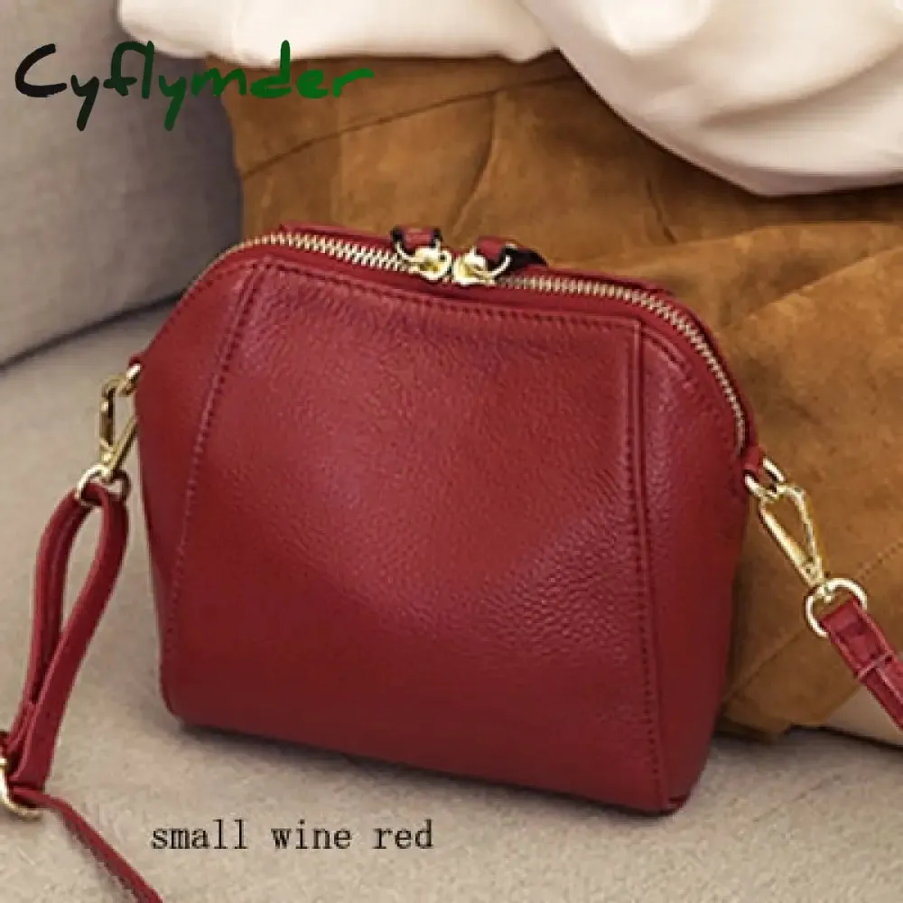 Cyflymder Genuine Leather Shoulder Bags for Women Luxury Handbag Fashion Ladies Shopping Totes Messenger Crossbody Bag Female Party Purse