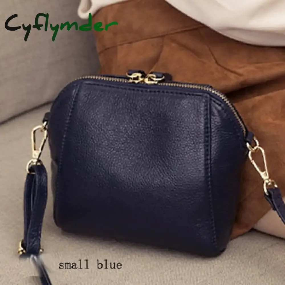 Cyflymder Genuine Leather Shoulder Bags for Women Luxury Handbag Fashion Ladies Shopping Totes Messenger Crossbody Bag Female Party Purse