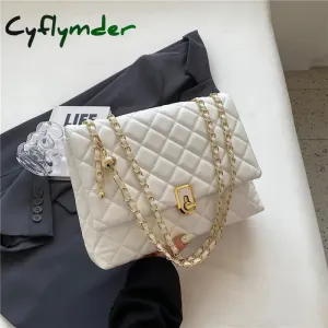 Cyflymder Luxury Designer Women Chain Shoulder Bag Female Brand Crossbody Handbags and Purse Bags White Black Small Flap Prom Bags