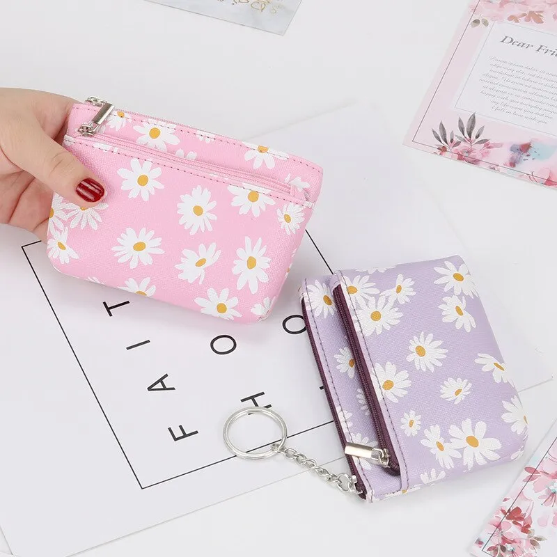Daisy Print Coin  Pouch