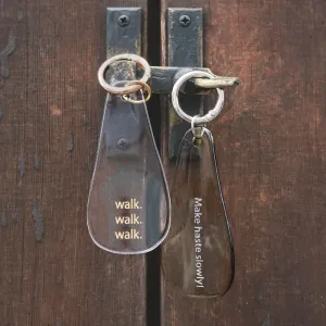 Engraved Shoehorn Key Ring