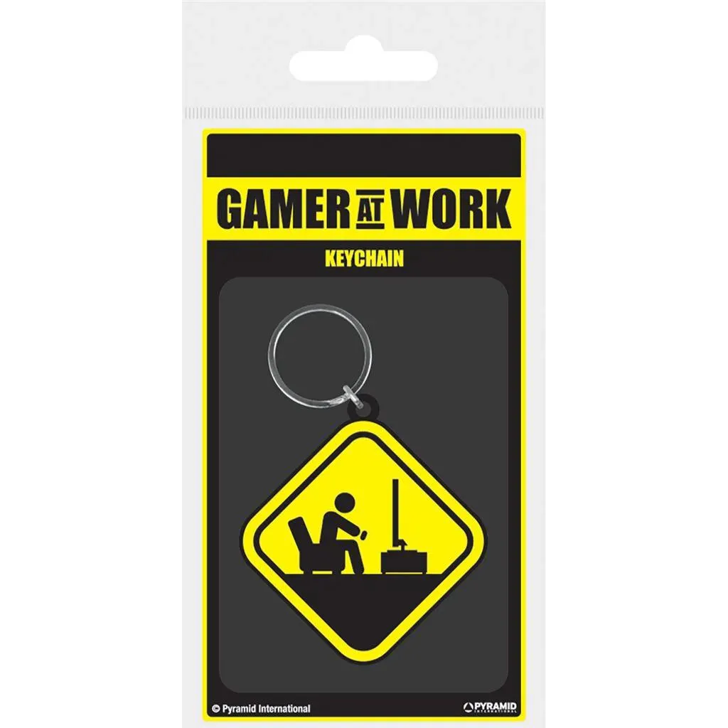 Gamer at Work PVC Keychain