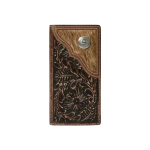 Gem Dandy Stetson Vintage Brown Hair On Tooled Wallet