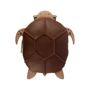 Gozo Schoolbag | Turtle | Brown Grain Leather
