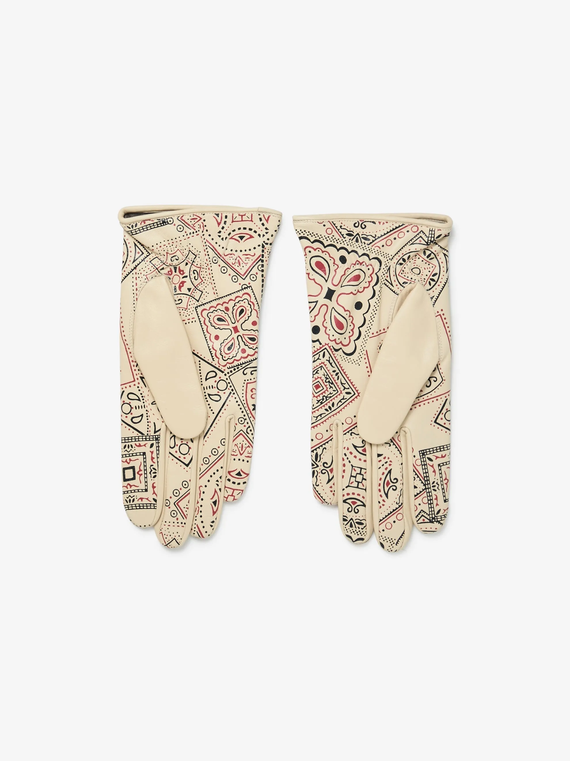 Leather COOKIE Bandana Gloves (Ecru)