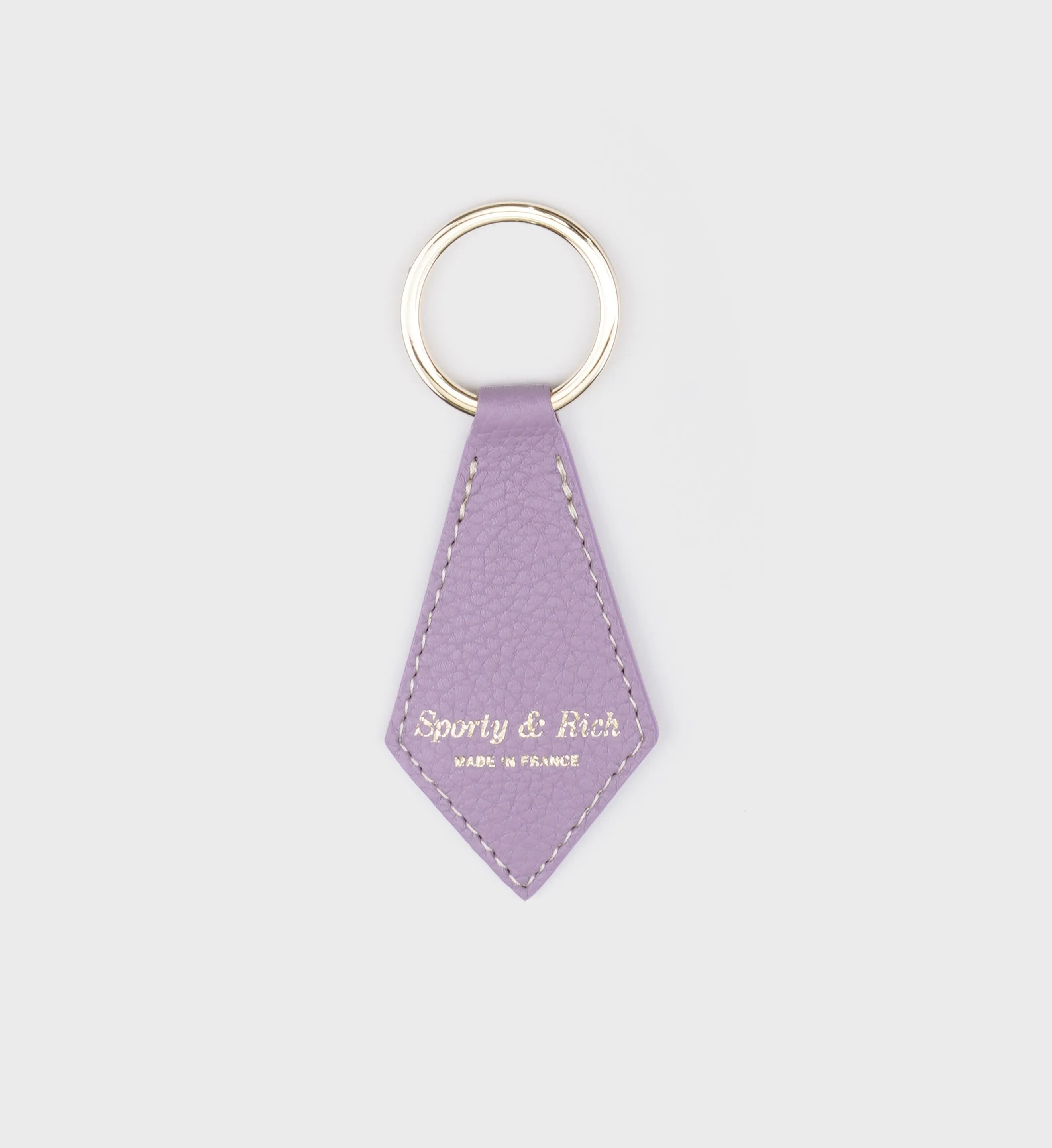 Leather Key Chain - Soft Lilac/Gold