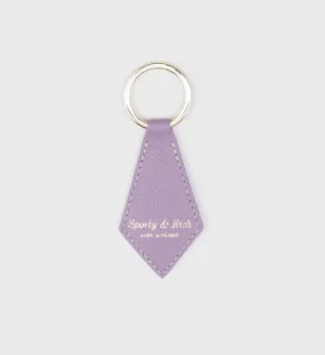 Leather Key Chain - Soft Lilac/Gold