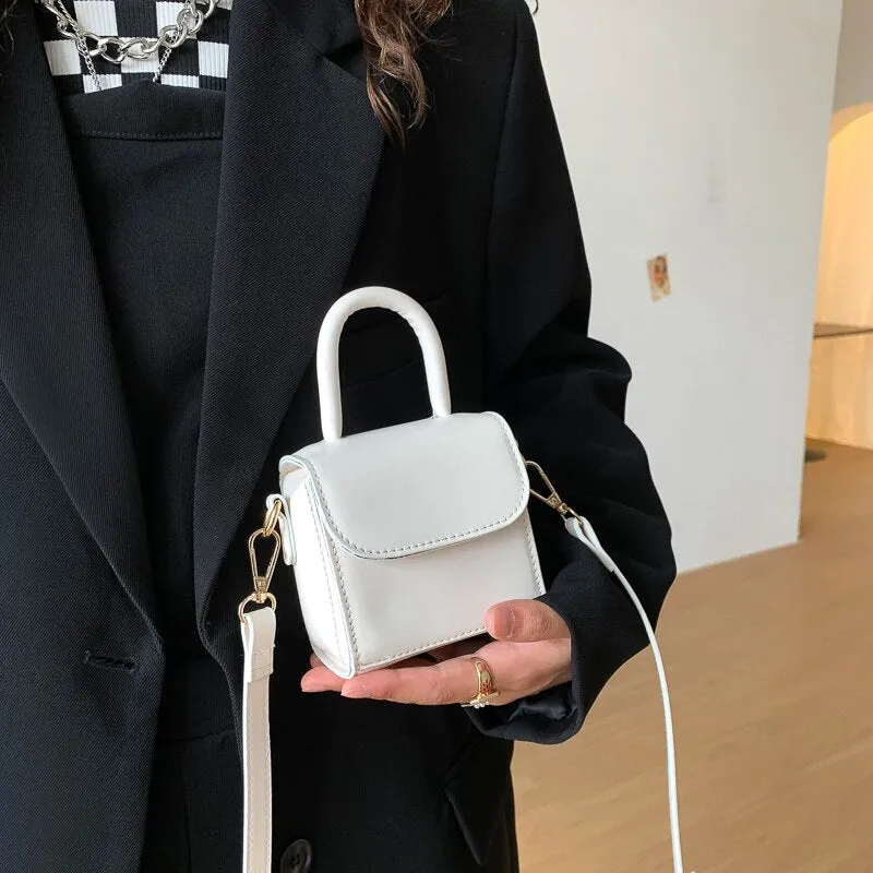 LEFTSIDE Vintage Mini Totes Handbags Women Crossbody Bags Female Ins Hot Mini Crocodile Coin Lipstick Purses
