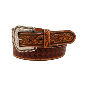 M&F Men's Basketweave Pattern Belt