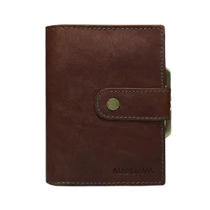 MANDAVA Women's Bifold Genuine Leather Wallet | Ladies Slim Compact Card Holder Organizer Coin Purse