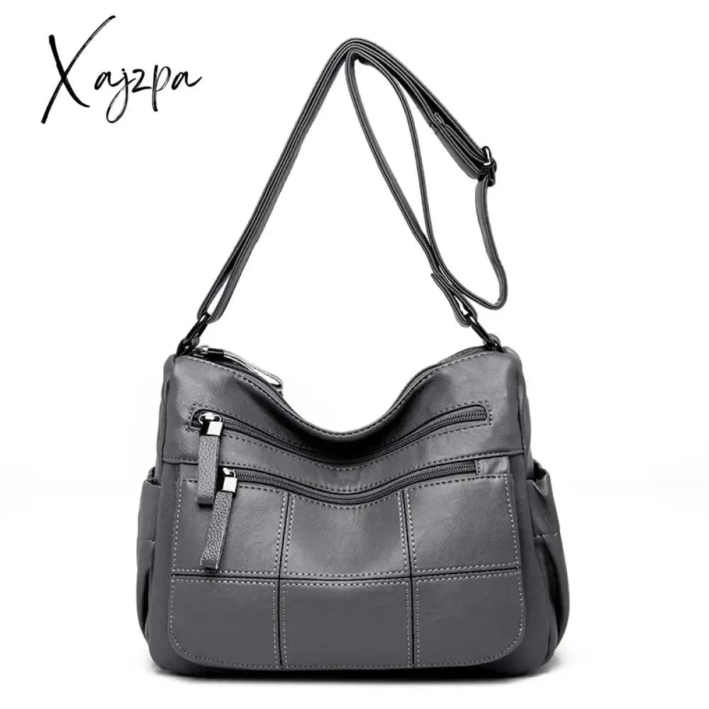 Many Pockets Shoulder Crossbody Bags for Women 2024 Brand Leather Ladies Designr Handbags Winter Style Messenger Bags Sac A Main