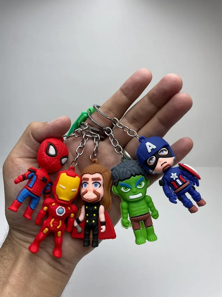 Marvel Silicone Figures Keychain Accessories – Disney Marvel Legends Avengers Keyrings Pendant