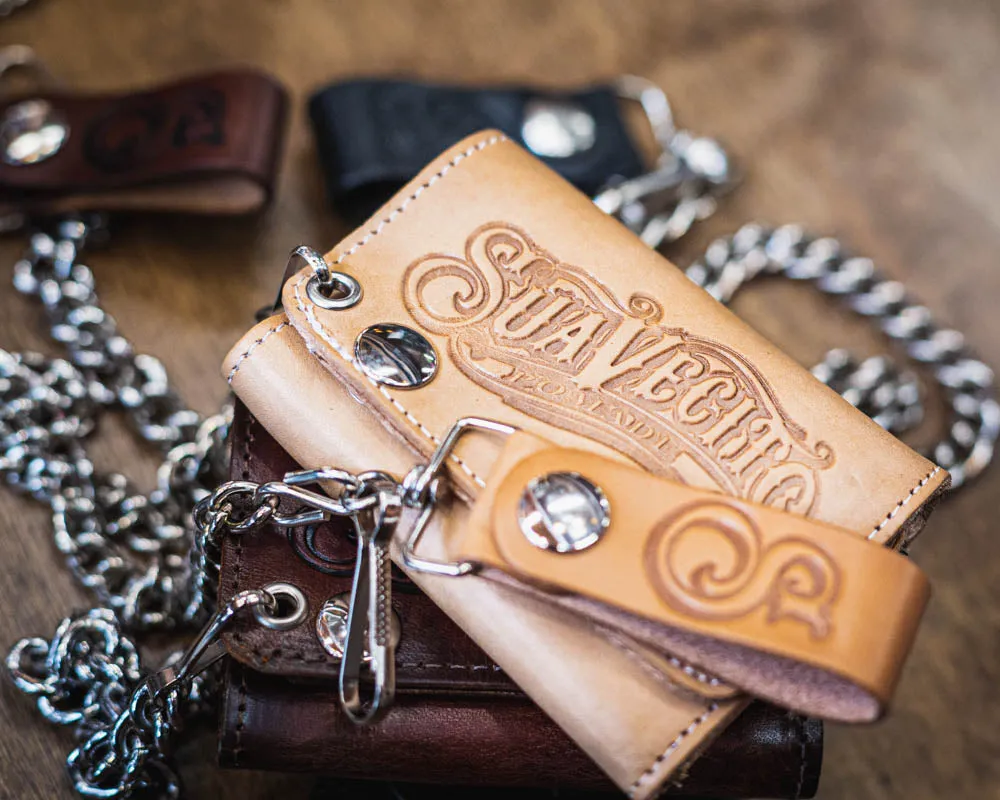 Men's Tri-Fold Chain Wallet - Natural