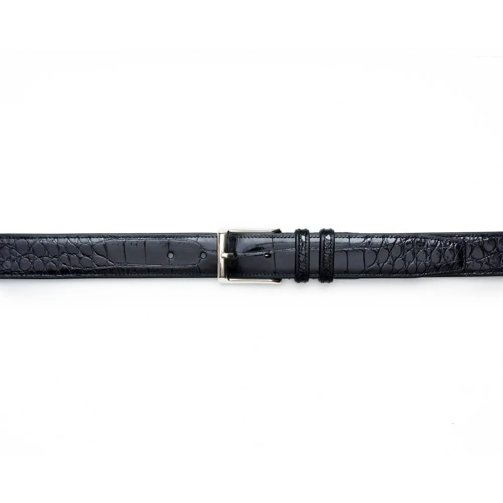 Mezlan Men's Belts Black Exotic Alligator AO7907 (MZB1080)