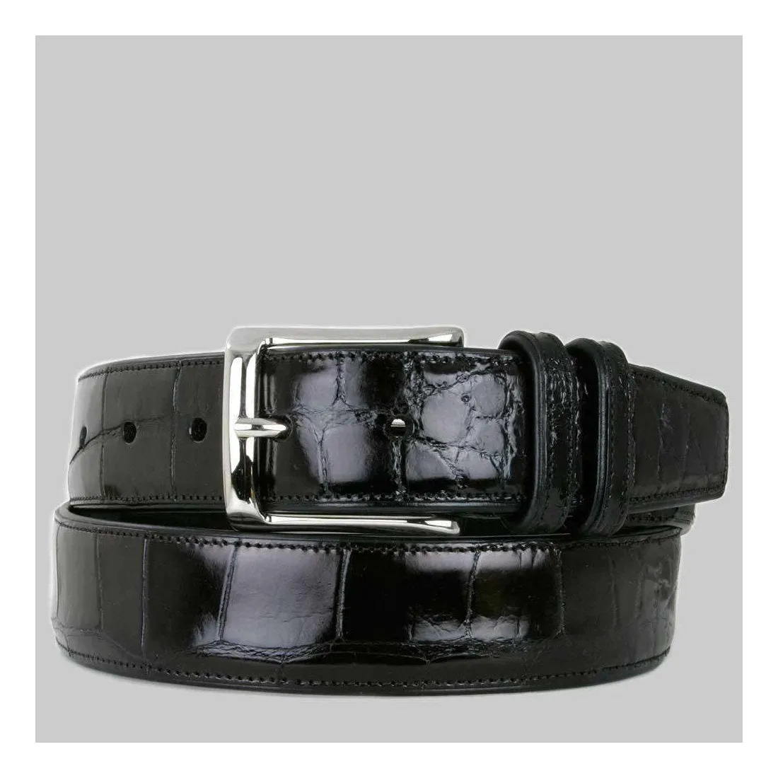 Mezlan Men's Belts Black Exotic Alligator AO7907 (MZB1080)