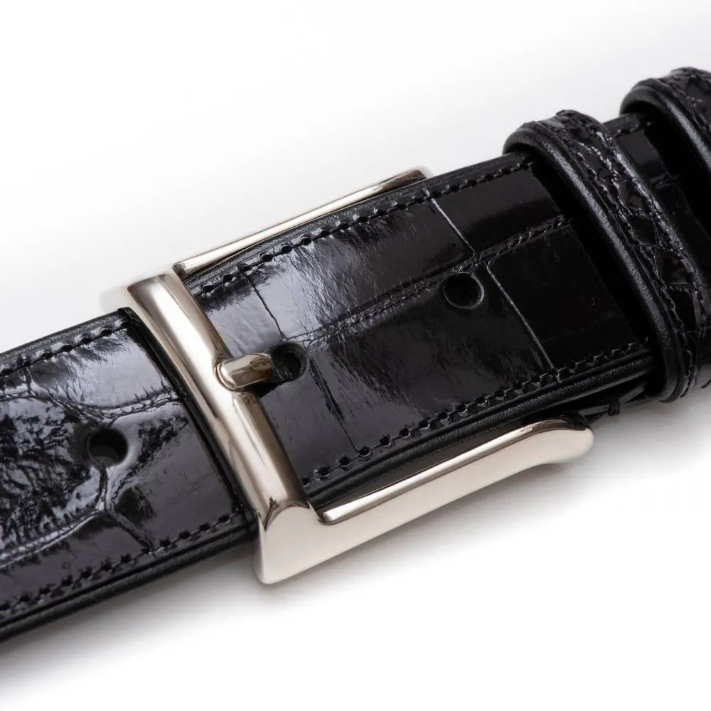 Mezlan Men's Belts Black Exotic Alligator AO7907 (MZB1080)