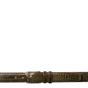 Mezlan Men's Belts Olive Exotic Alligator AO7907 (MZB1081)