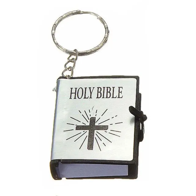 Mini Christian Holy Bible Cross - Religious Keychain