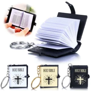 Mini Christian Holy Bible Cross - Religious Keychain