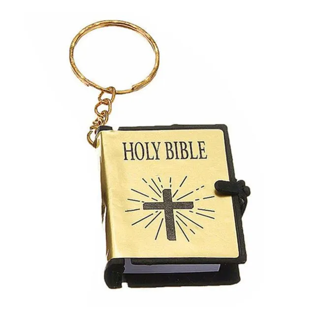 Mini Christian Holy Bible Cross - Religious Keychain