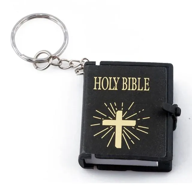 Mini Christian Holy Bible Cross - Religious Keychain