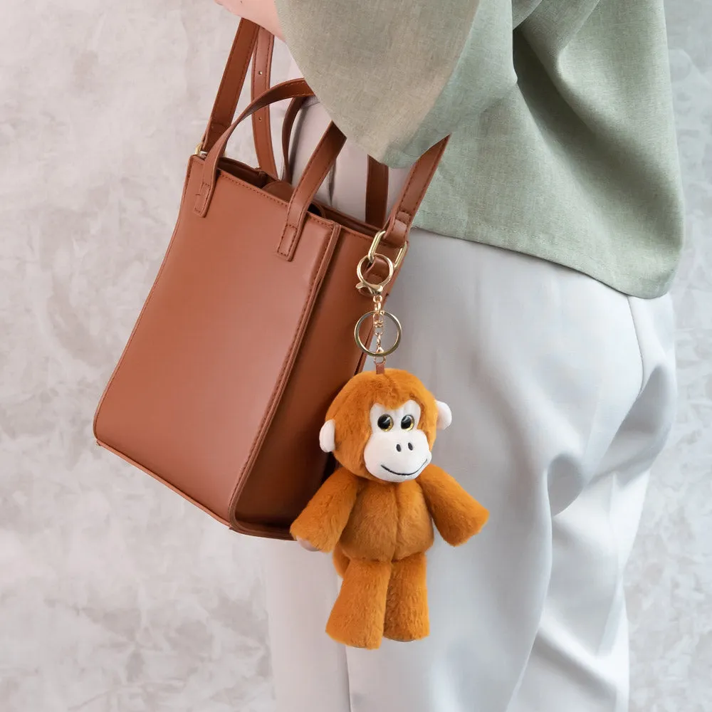 Monkey Plush Keychain