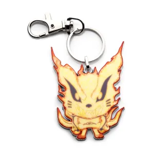 Naruto Shippuden Fire Cat Enamel Pendant Keychain