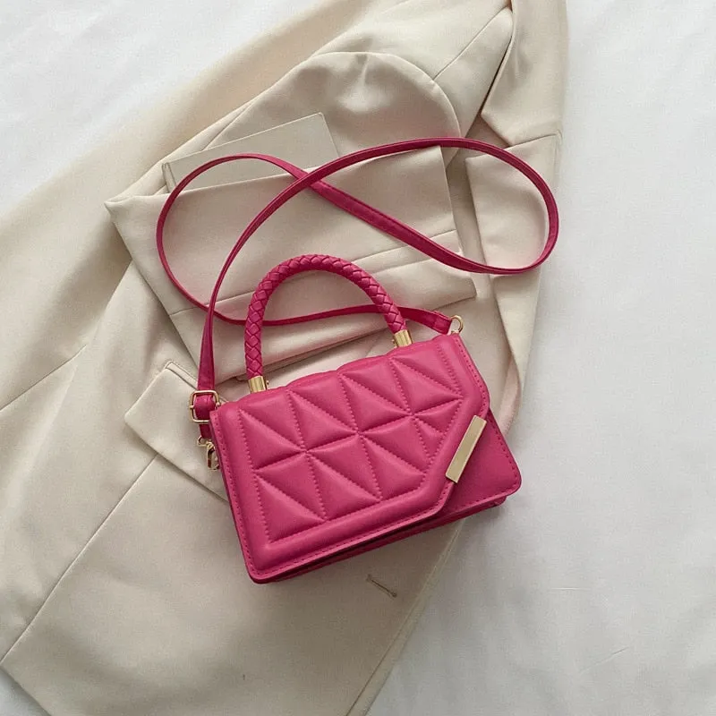New Fashion Shoulder Bag Plaid PU Leather Ladies Handbags Designer Crossbody Bags For Women