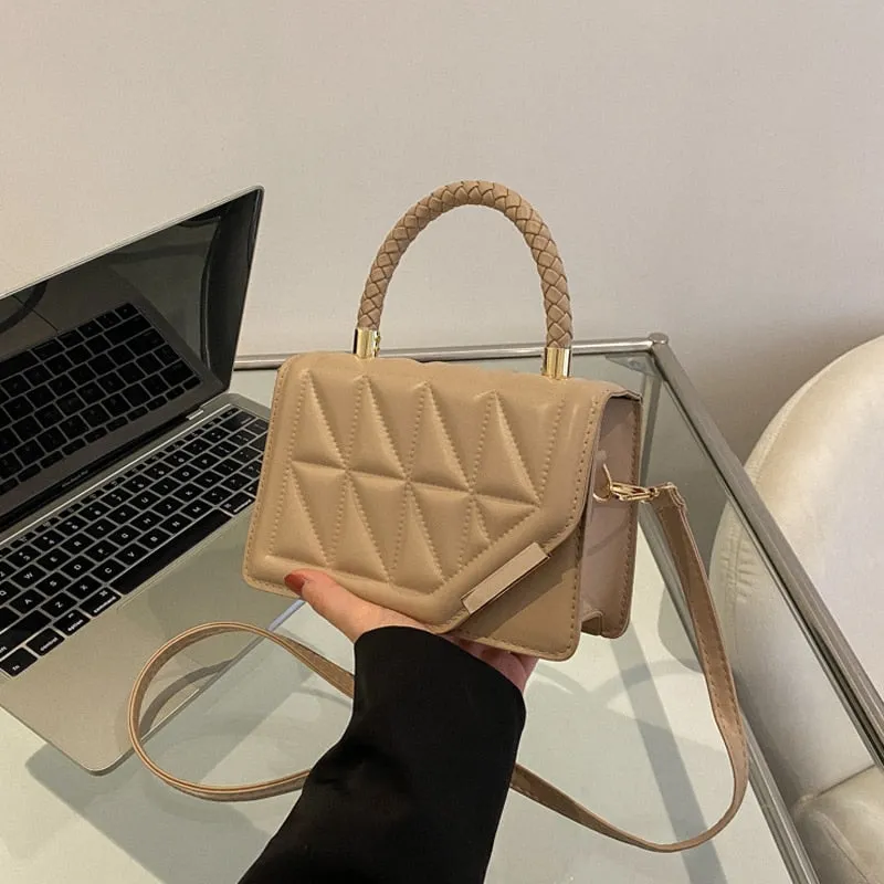 New Fashion Shoulder Bag Plaid PU Leather Ladies Handbags Designer Crossbody Bags For Women