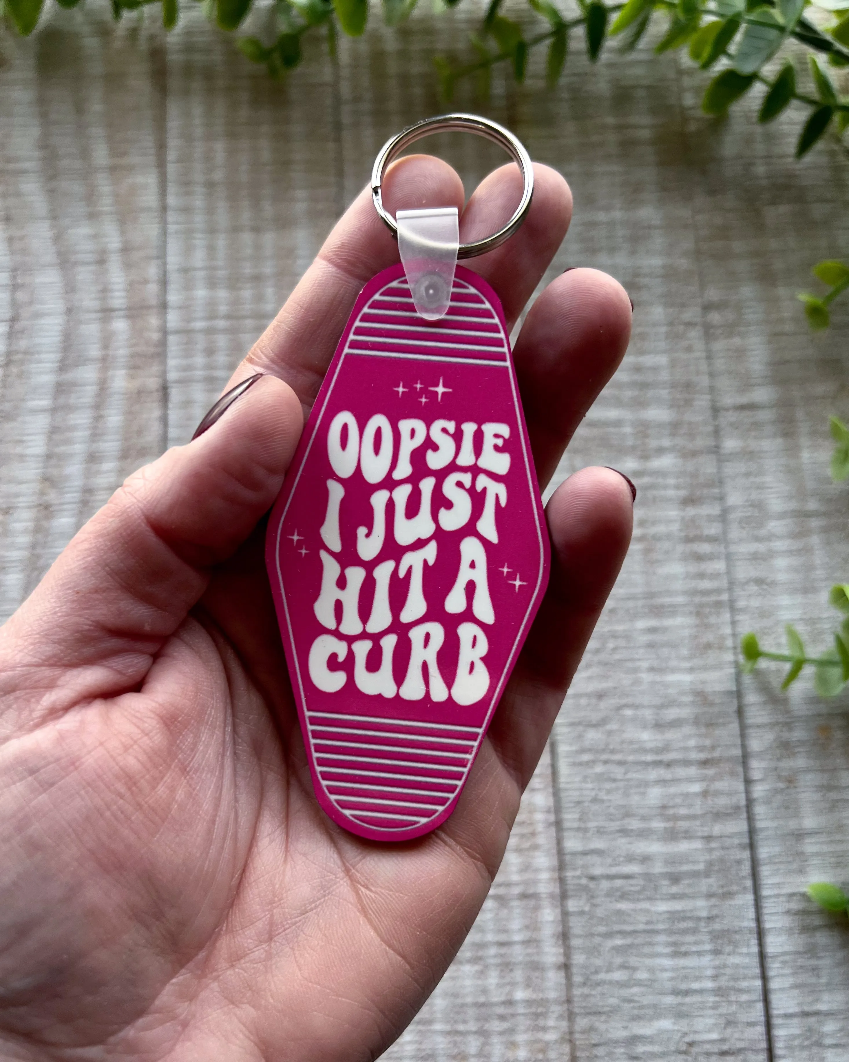 oopsie I just hit a curb | keychain