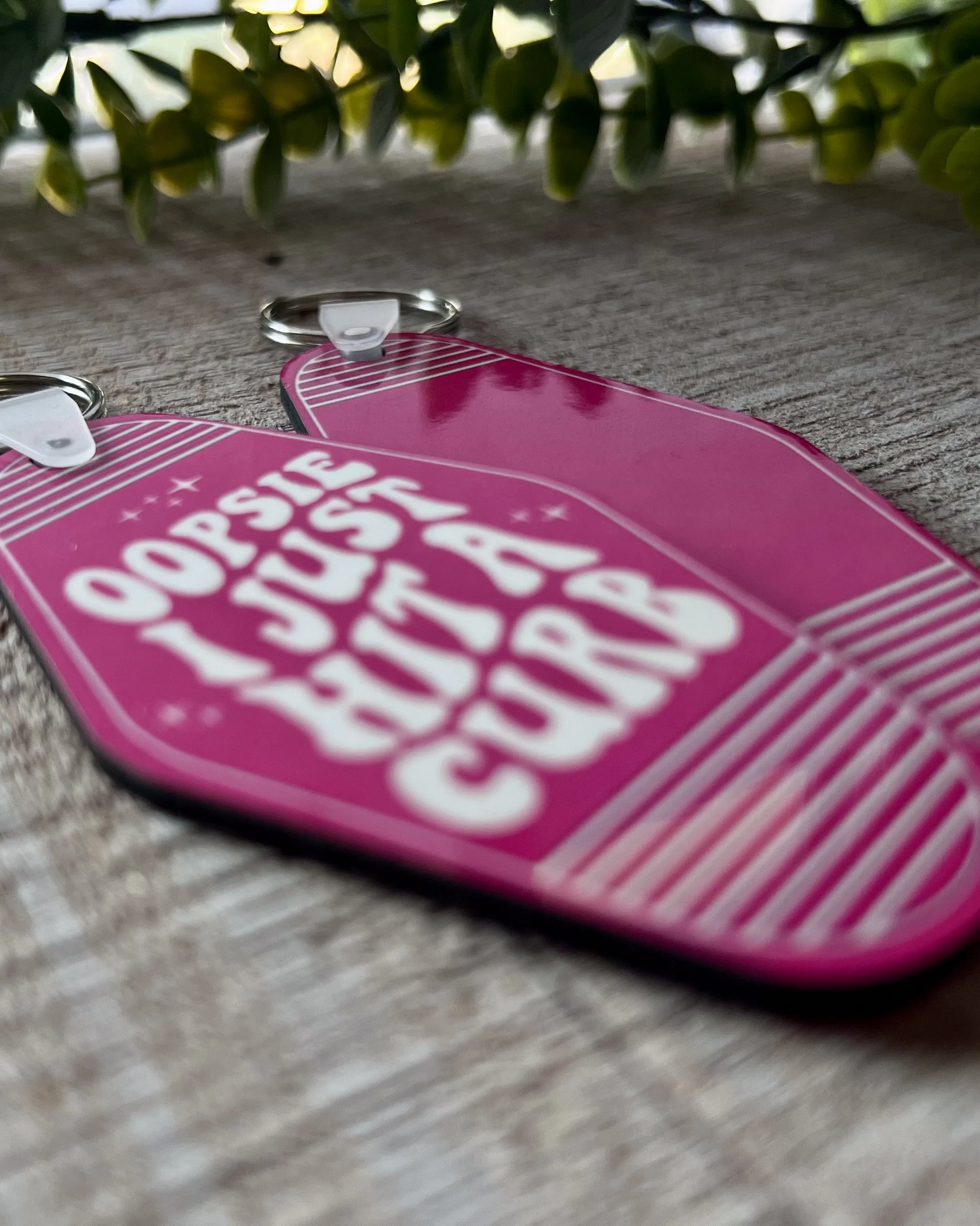 oopsie I just hit a curb | keychain